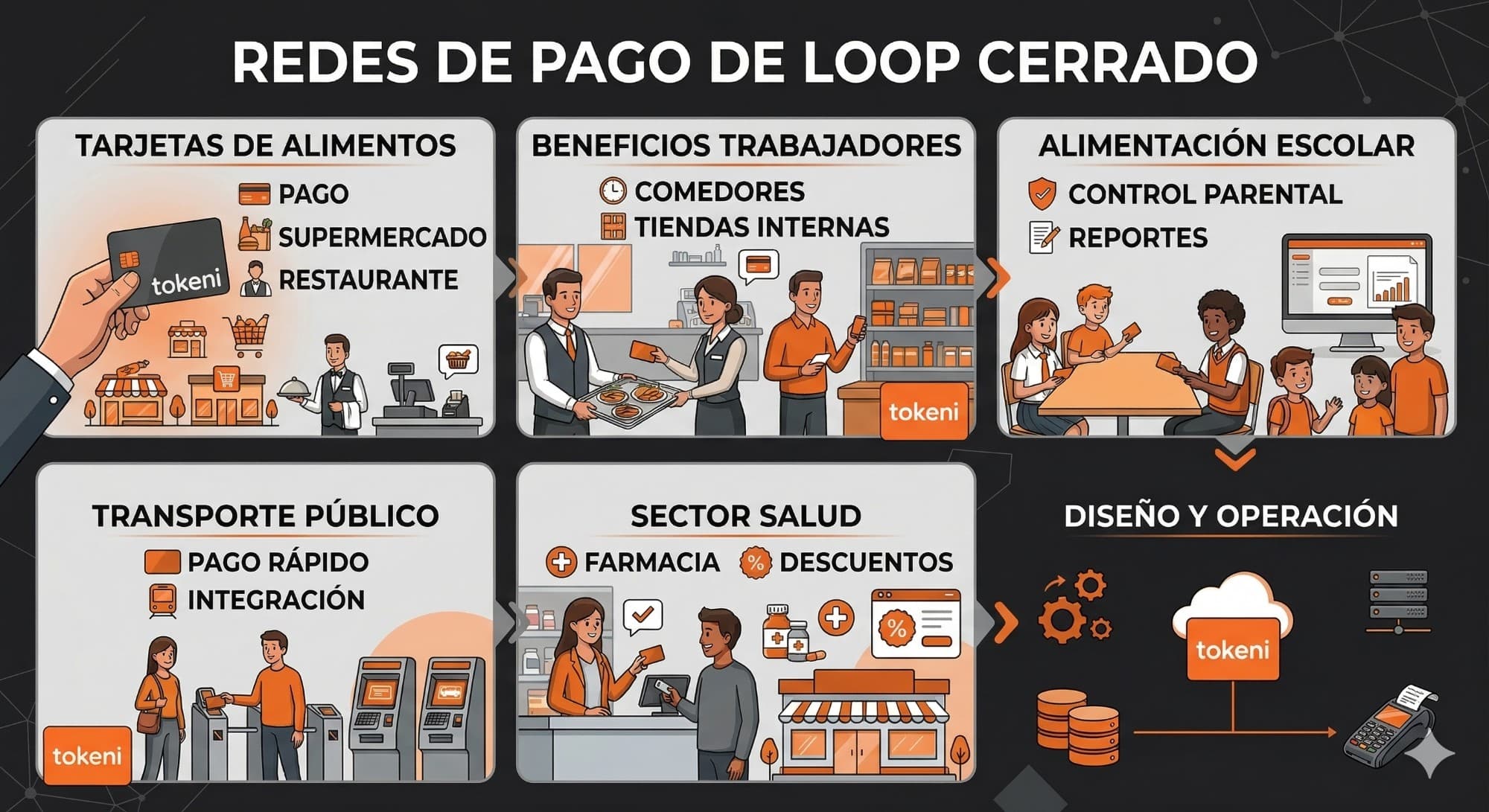Redes de pago de loop cerrado