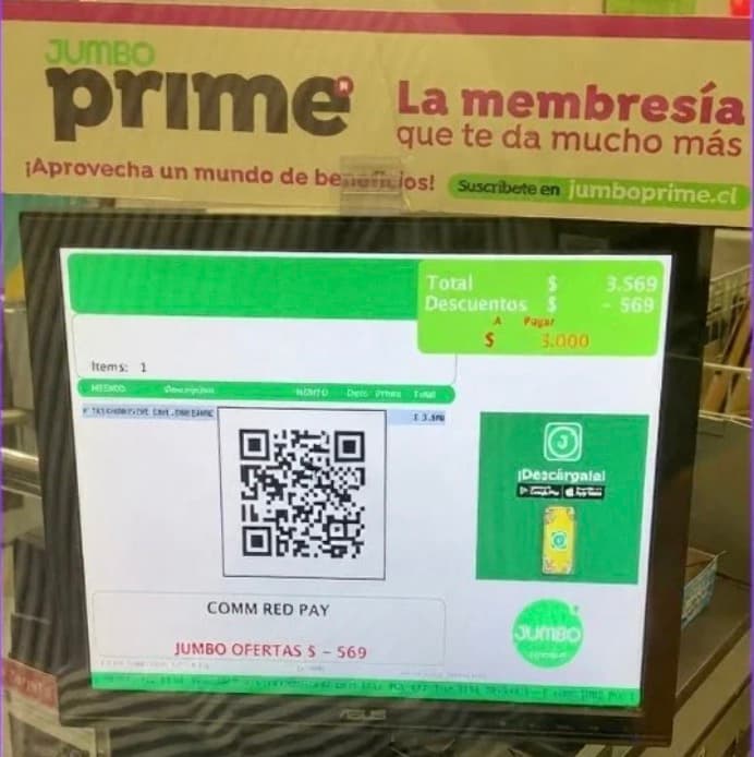 Caja Jumbo con pago QR con RedPay