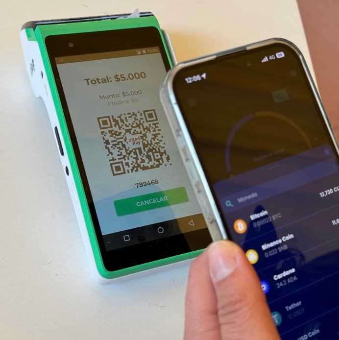 POS con QR RedPay y pago desde billetera digital
